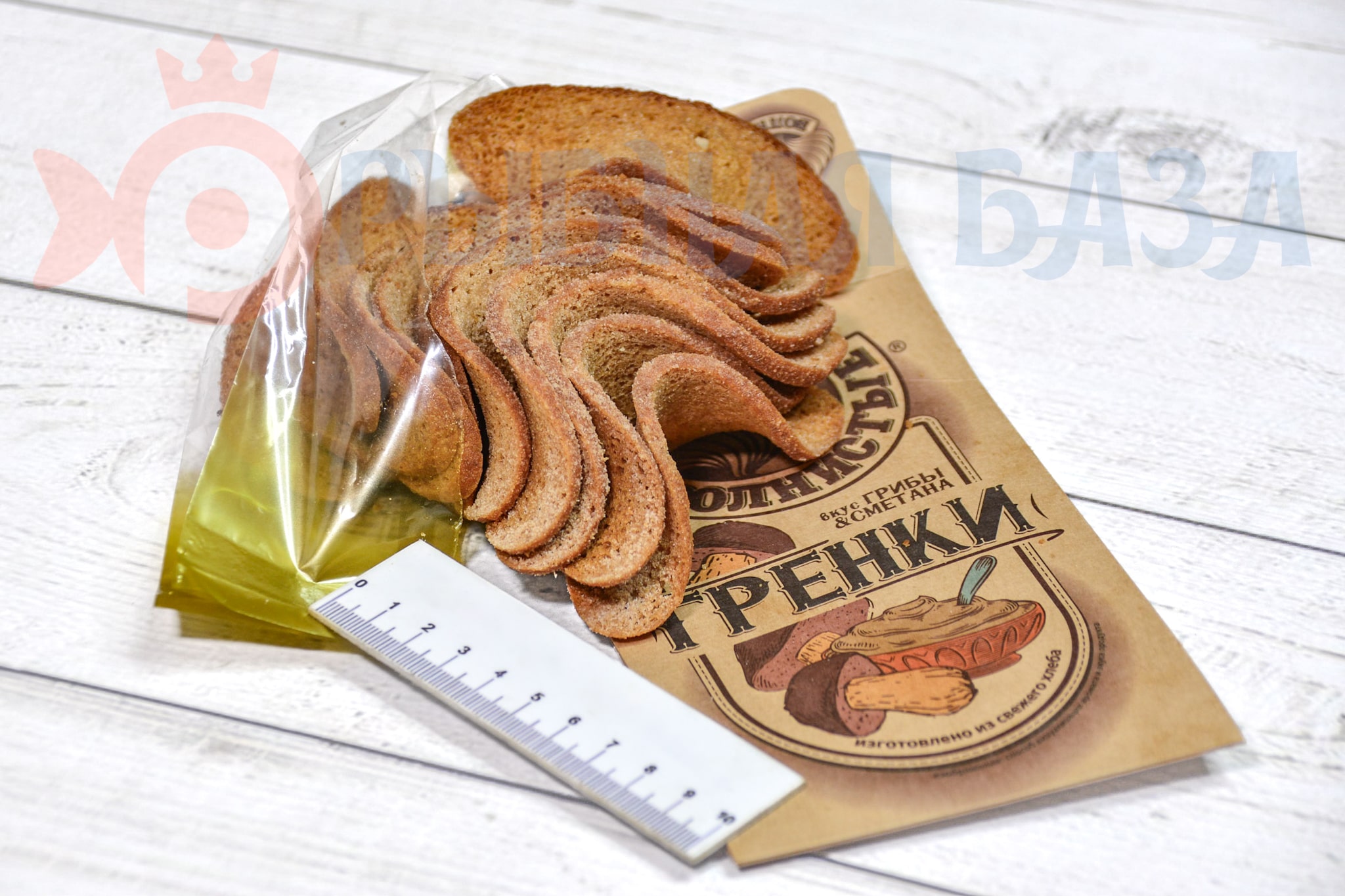 Гренки жареные волнистые со вкусом грибов и сметаны уп/75г Гренки жареные волнистые со вкусом грибов и сметаны уп/75г